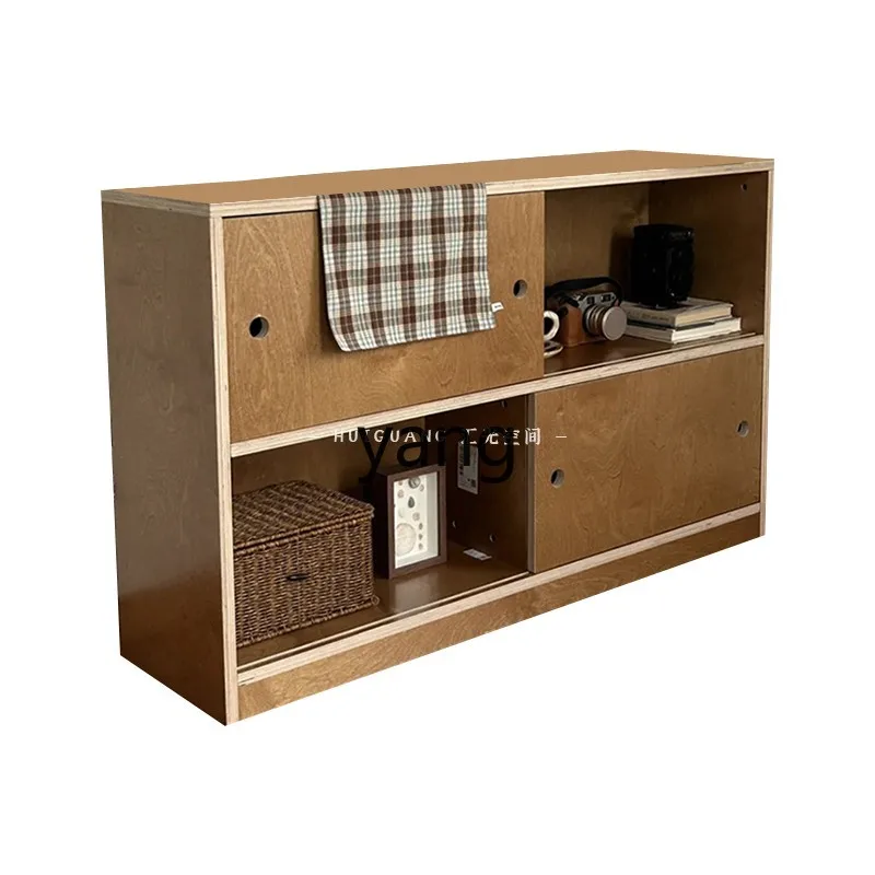 

LTT retro style small apartment floor-to-ceiling storage bookcase wall locker multi-functional side cabinet