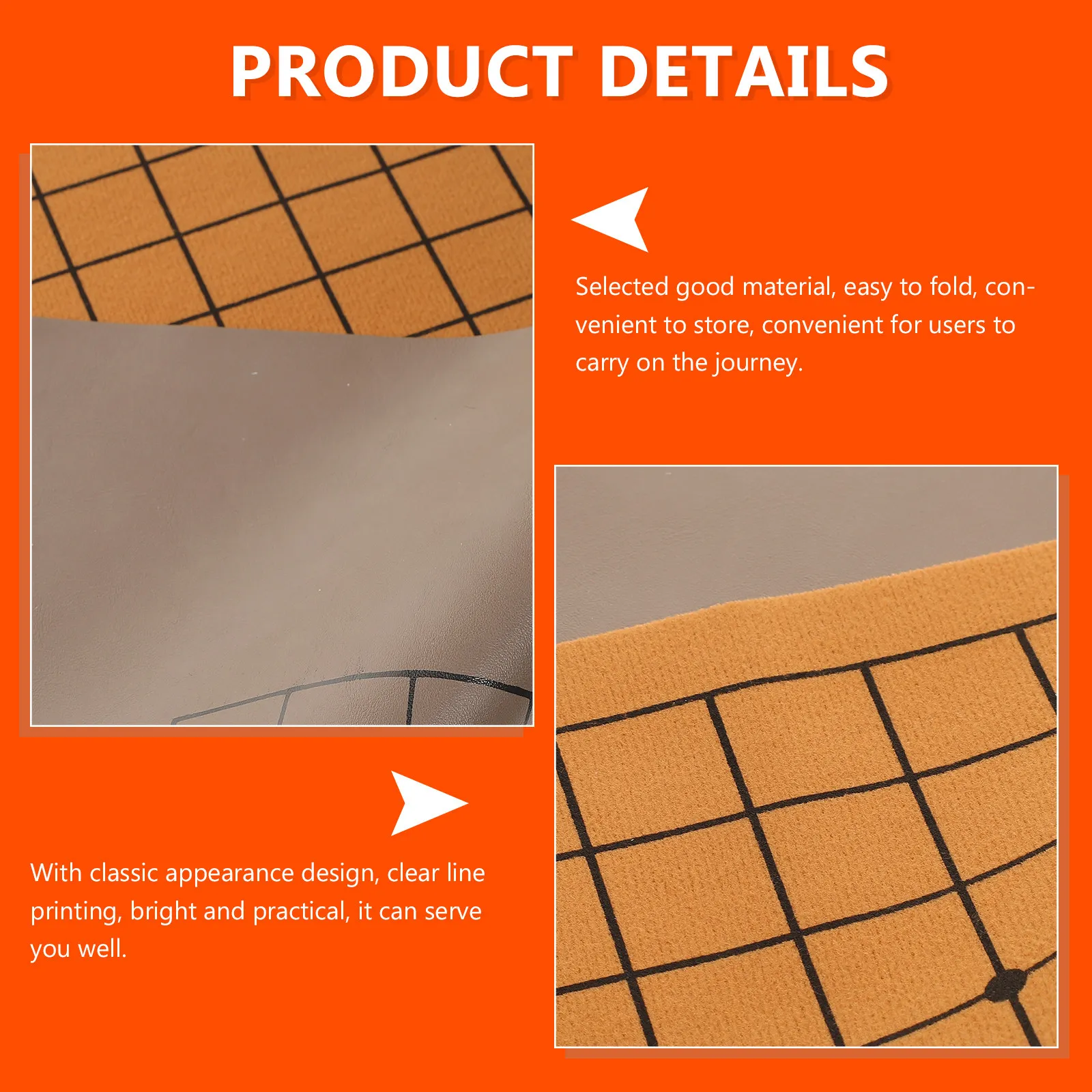 

2Pcs Foldable Gobang Chessboard Dual-Sided Appearance Portable Convenient Board Game Supplies for Travel Gift