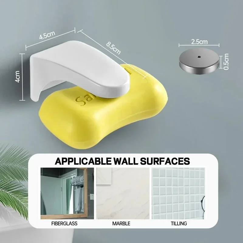 Magnetic Soap Holder Soap Box Punch-free Soap Holder Drain Soap Holder Bathroom Toilet Soap Box