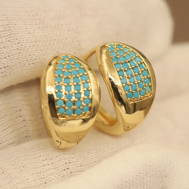 New Sight Luxury Zirconia  Leaf Stud Earrings for Women Fashion Brand Jewelry Trendy Crystal Earrings Gift