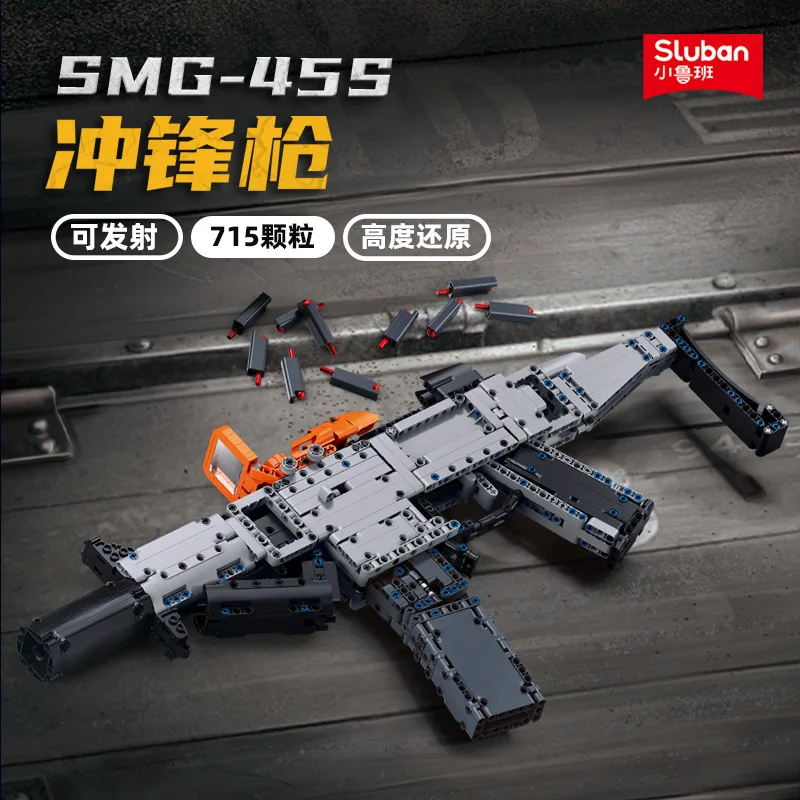 MOC WW2 SMG-45DS mitraillette modèle bloc de construction jouet fusil SCAR-L pistolets militaires briques balles de feu jouets pour enfants garçons cadeaux