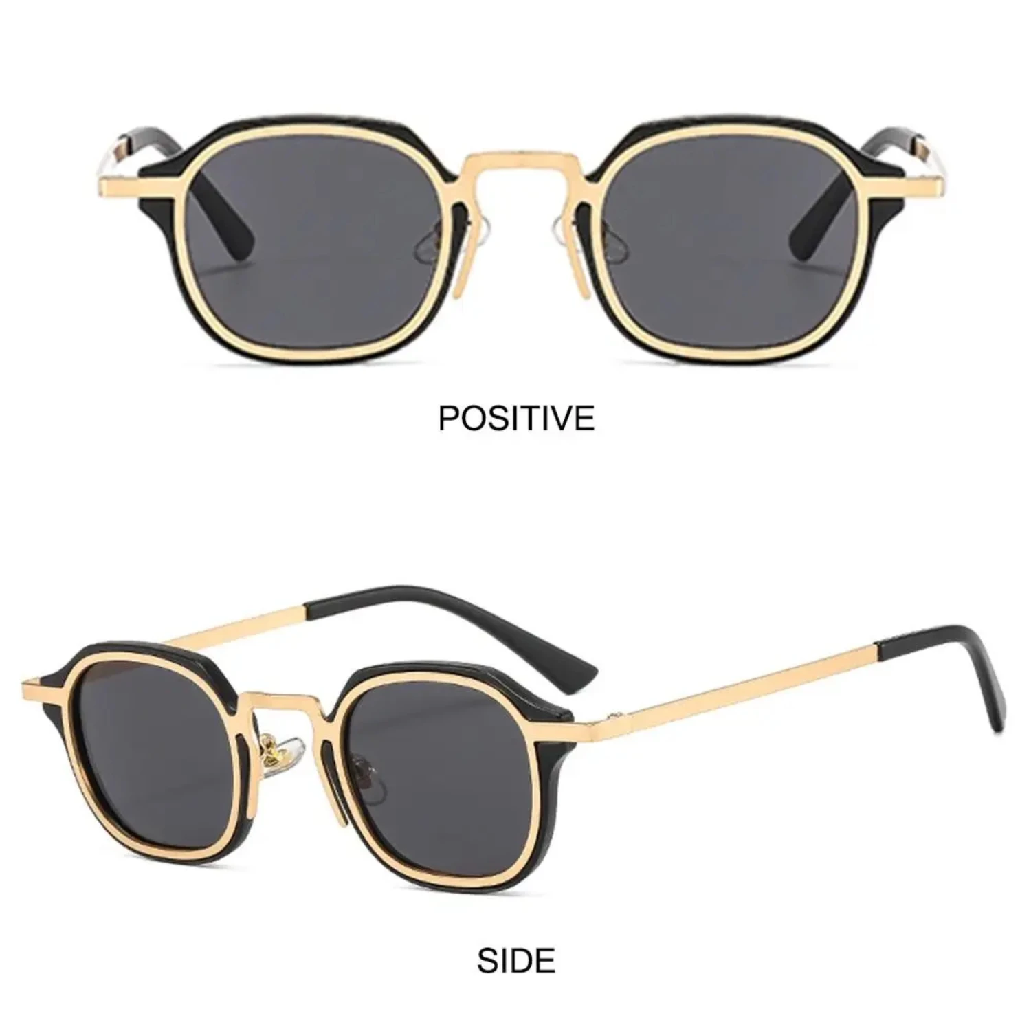 New Fashion Small Square Sunglasses  Women & Men Retro Punk Shades Vintage Trendy Driving Sun Glasses