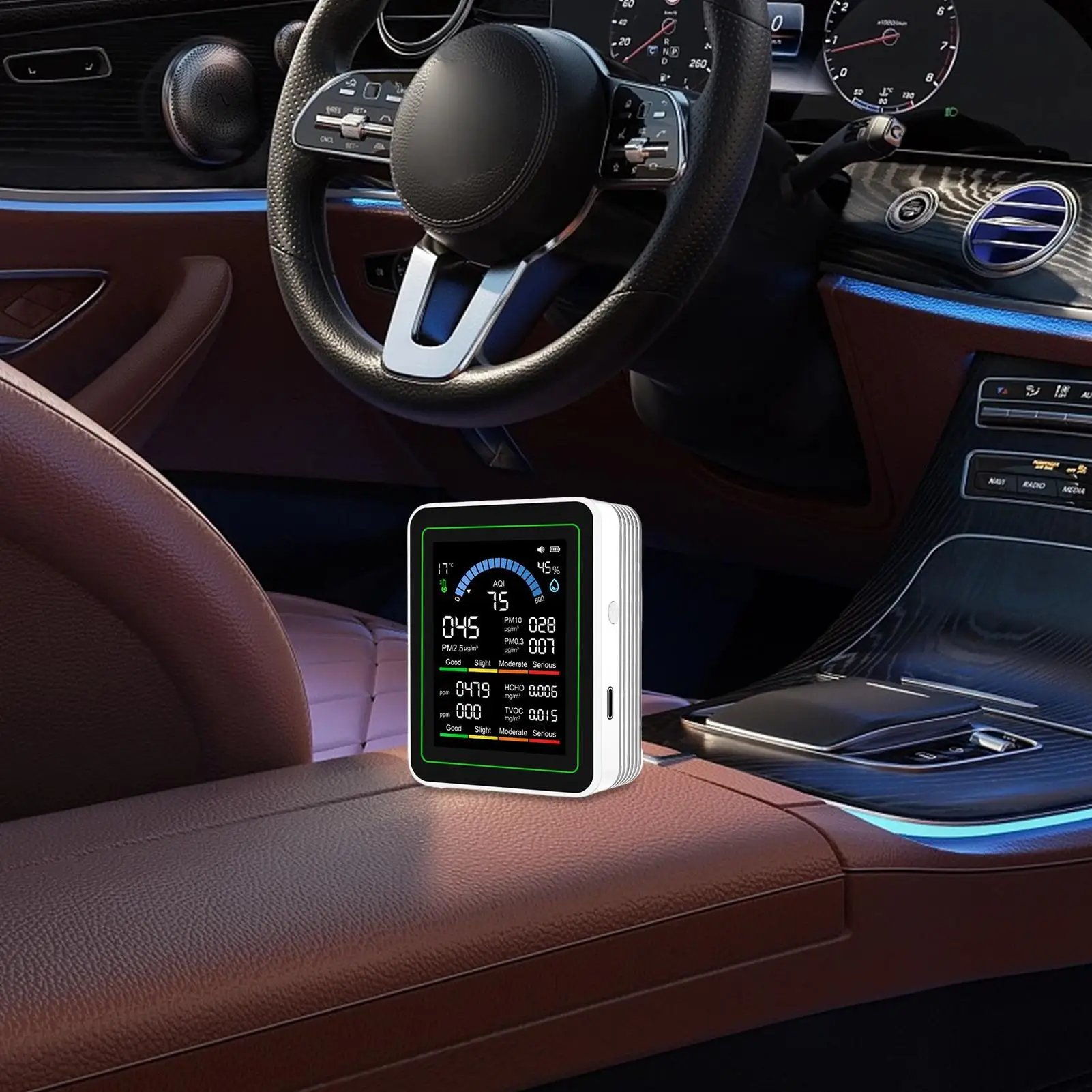 Air Quality Tester Portable Indoor Air Detector Quality Tester Portable Sensor Meter Device For Bedroom Room House Office Indoor