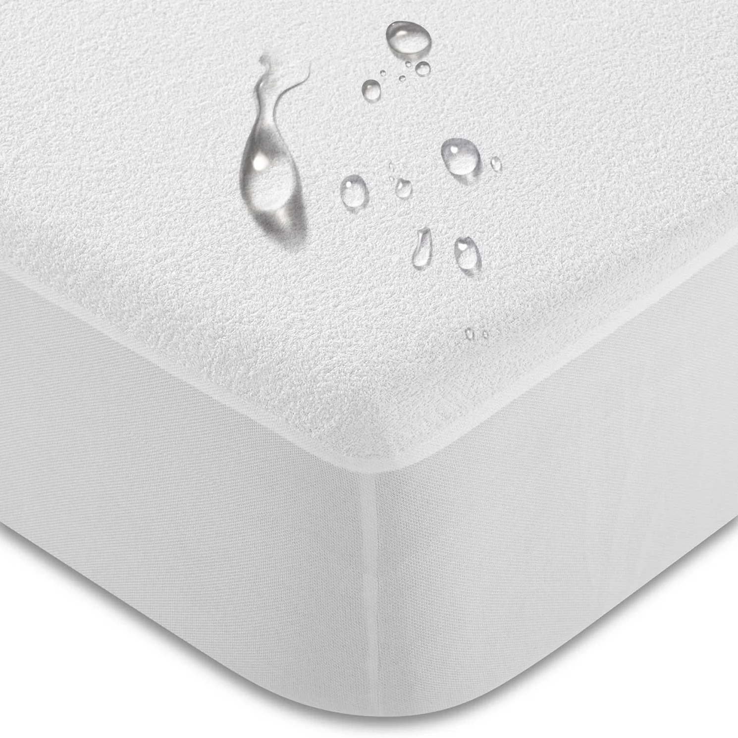 DECODEKO-Protector Colchón 90x200 cm Funda Colchón Impermeable de Algodón Sábana Impermeable Protectora para Cuna Cubre Colchón Transpirable Cover Hipoalergénico Antiácaros Antibact. Lavable a Máquina