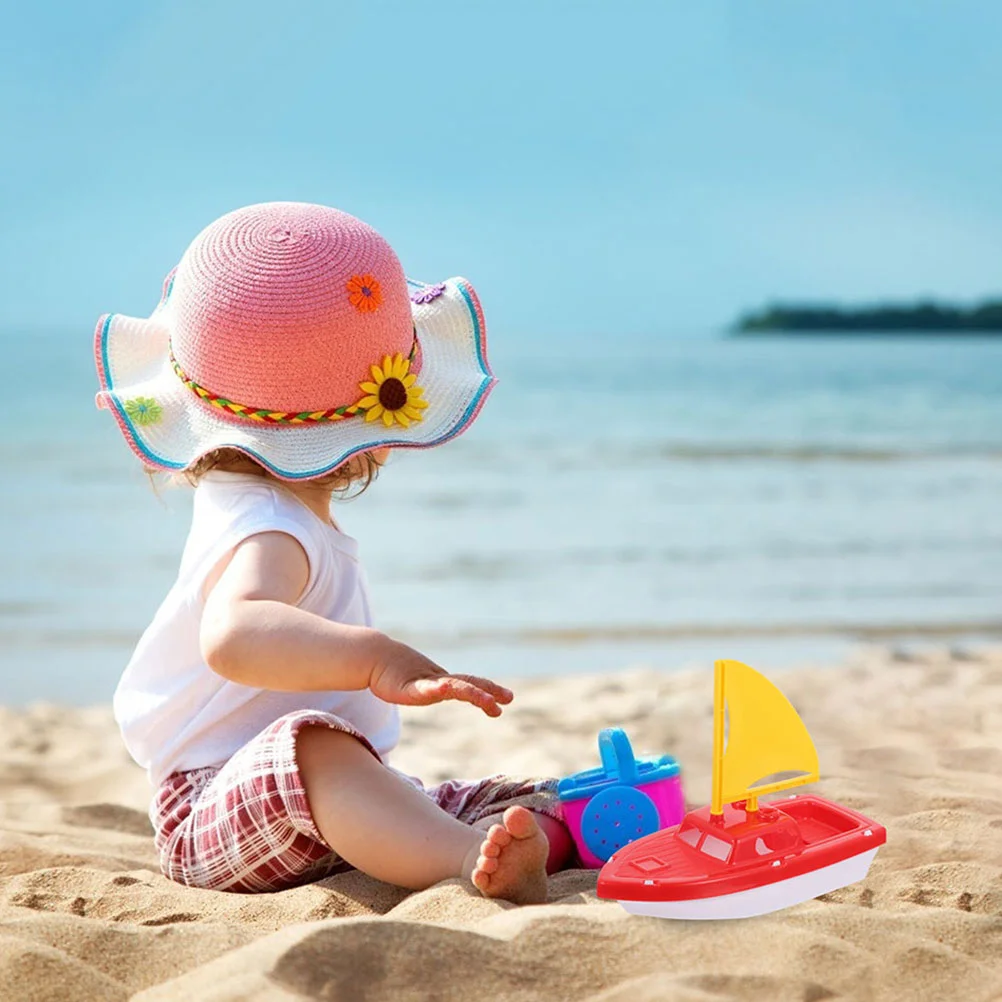 2 pezzi giocattolo da spiaggia piccolo barca giocattoli vasca da bagno 1-3 anni mini plastica divertente piscina per bambini acqua per bambini