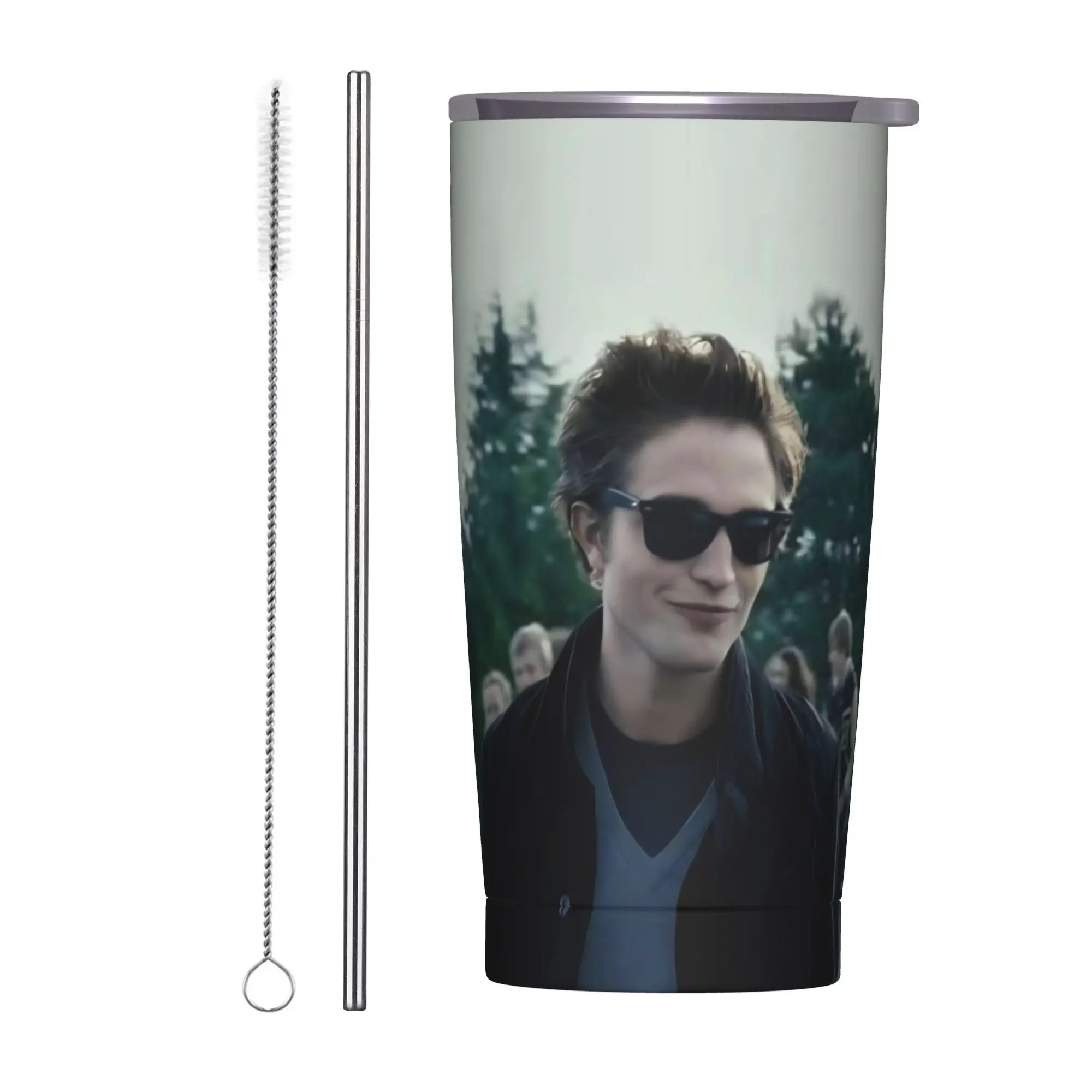 Edwards Cullen  Tumbler Vacuum Insulated  Coffee Cups Vacuum Flask School Mug Hot Cold Drink 20oz