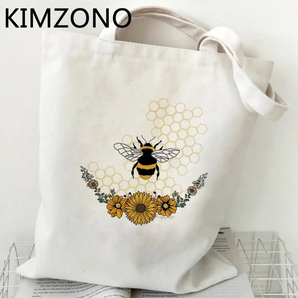 Bee shopping bag eco bolso jute bag tote grocery reusable bag shoping boodschappentas sac cabas sacola sac toile