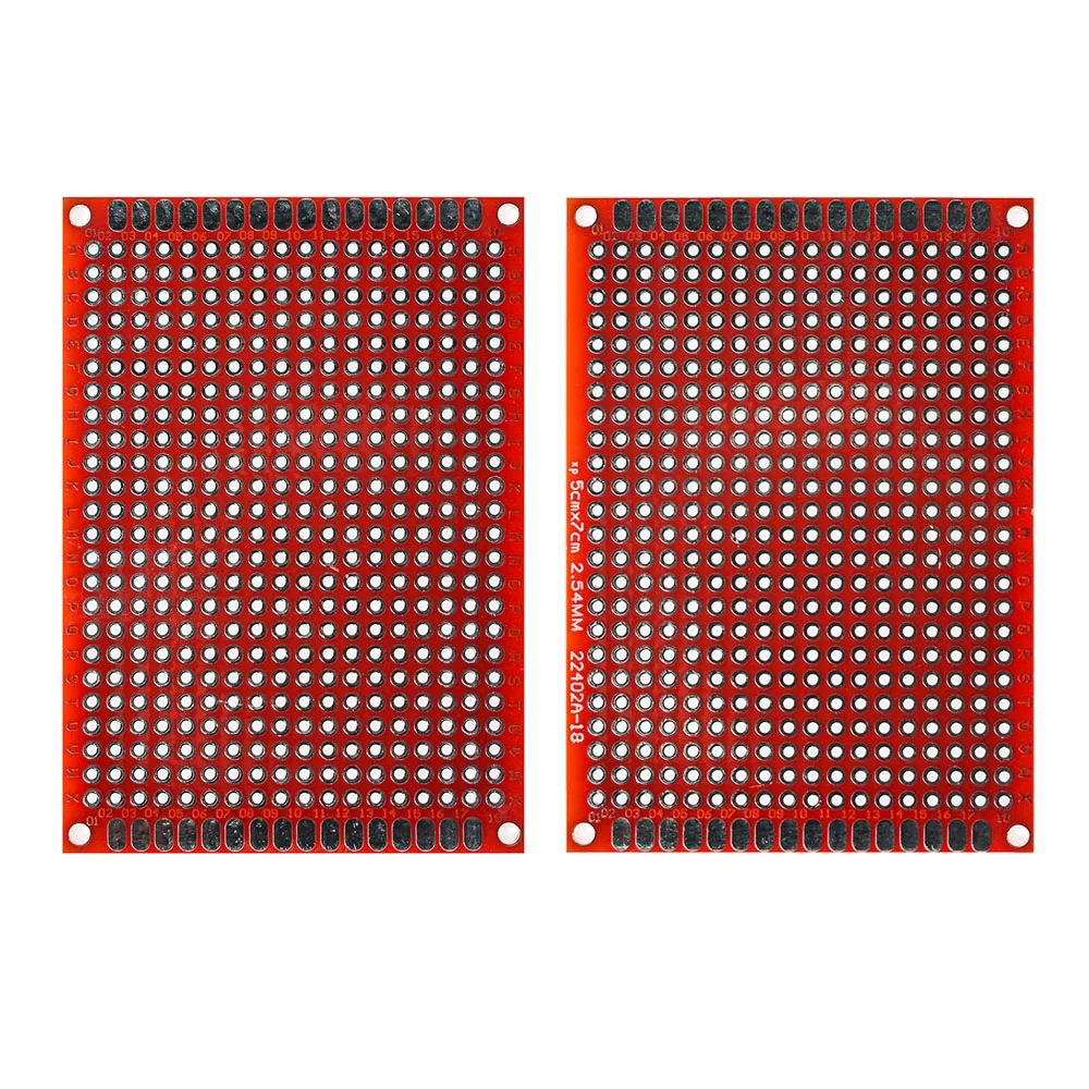 10 قطعة ثنائي الفينيل متعدد الكلور مجلس الأحمر على الوجهين مجلس 5*7 سنتيمتر ثنائي الفينيل متعدد الكلور لتقوم بها بنفسك لوحات الدوائر العالمية