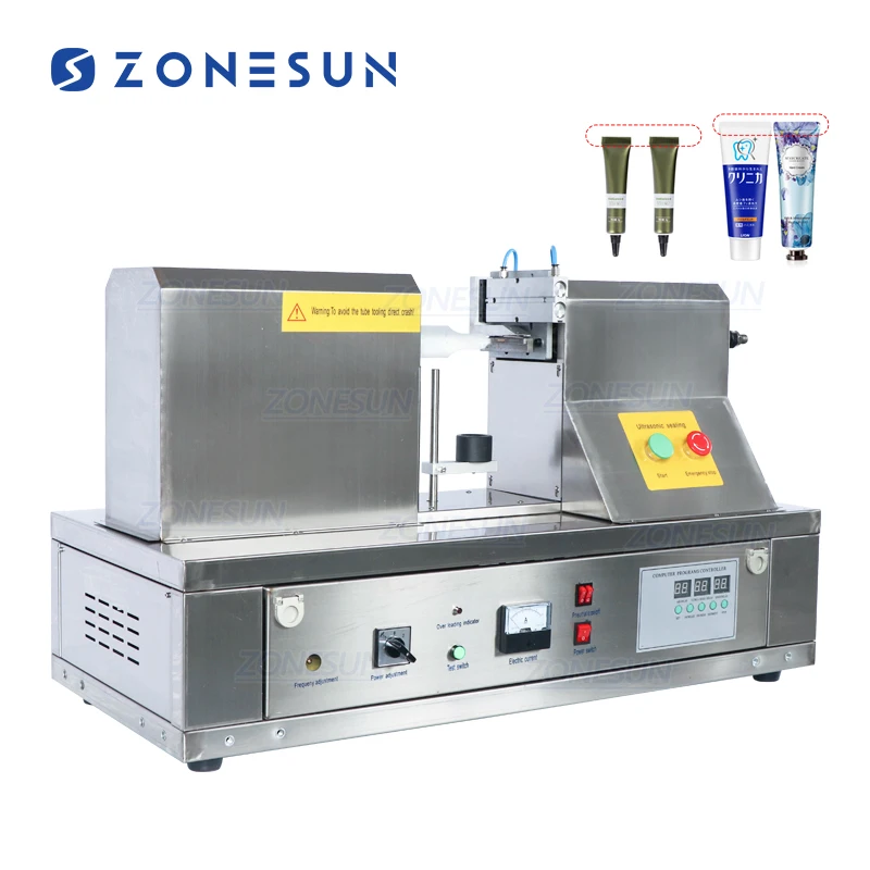QDFM-125S Semi Automatic Hand Cream Toothpaste Plastic Tube Food Packaging Ultrasonic Soft Tube Sealing Cutting Machine