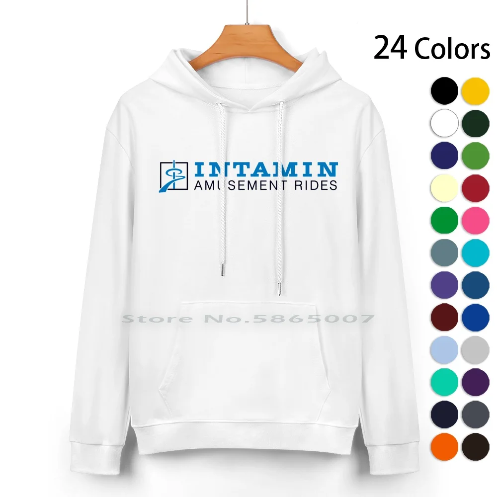 Intamin Rides Logo Pure Cotton Hoodie Sweater 24 Colors Intamin Rollercoaster 100% Cotton Hooded Sweatshirt For Women Men