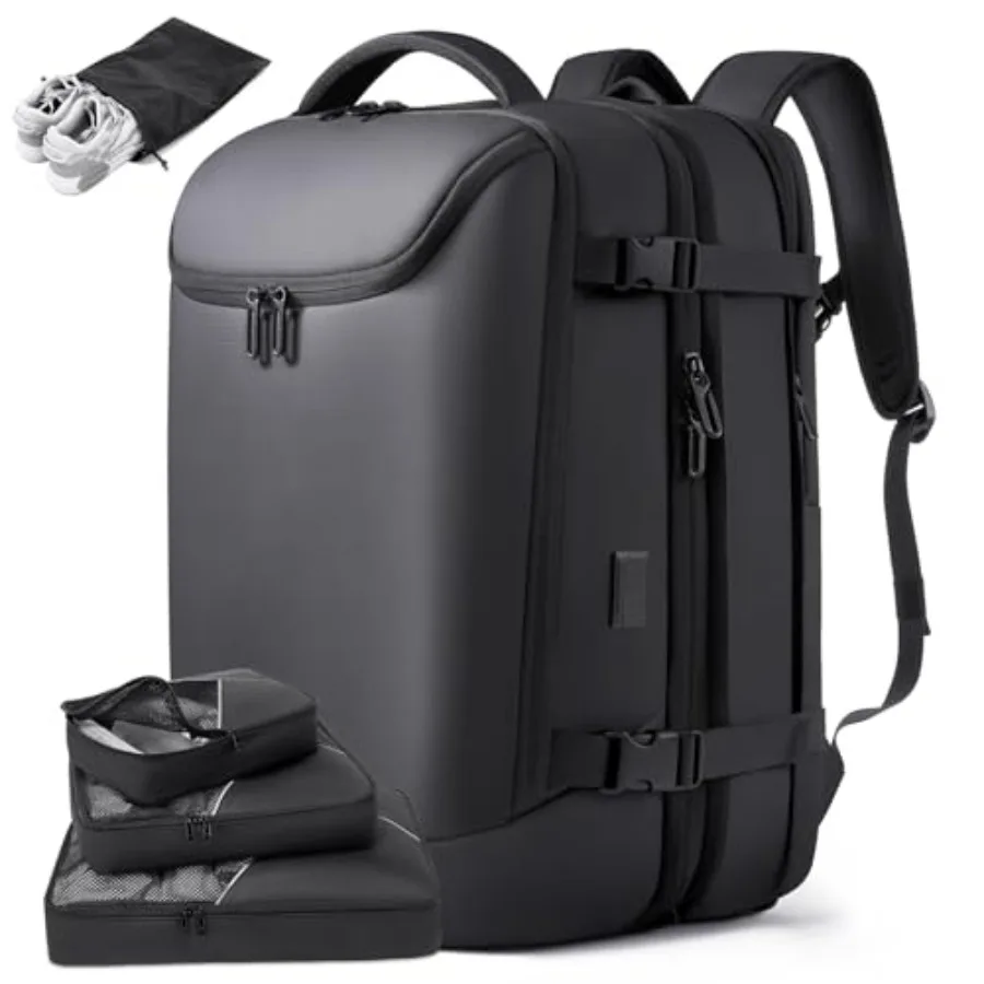 

Carry on Travel Backpack, Expandable Airline Approved Backpacks with 3 Packing Cubes Fit 17.3 inch Laptop Suitcase backpack for