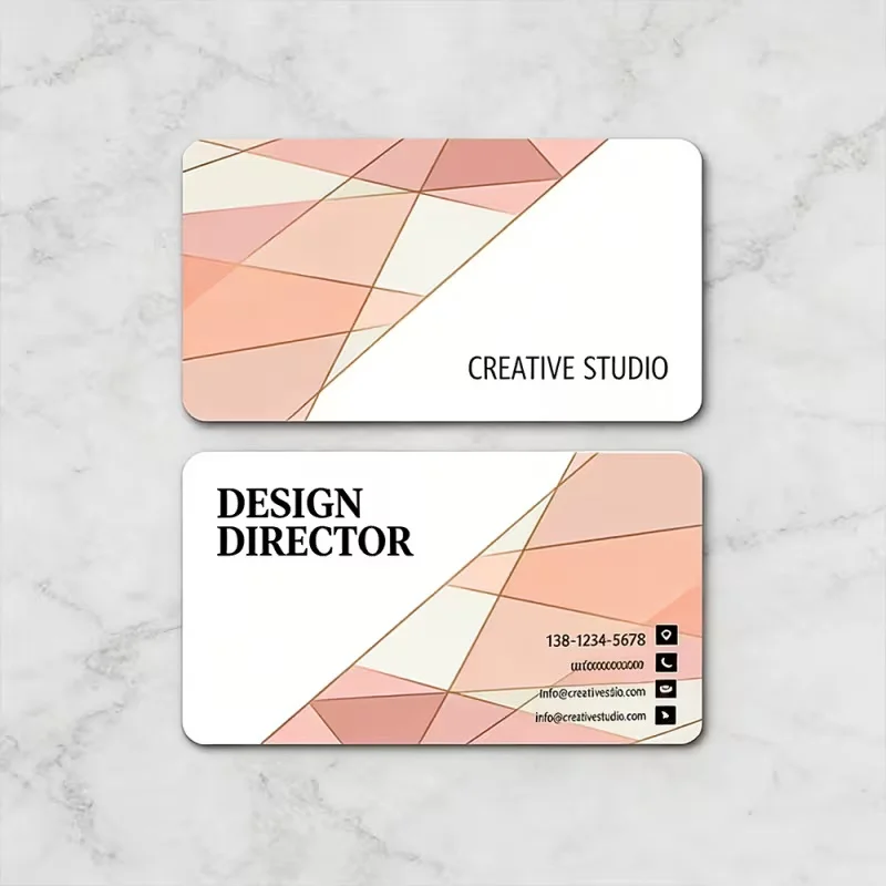 Custom Double-Sided PVC Business Cards Standard Size 2x3.5 Inches Durable Plastic Material Personalized Design Commercial Promot