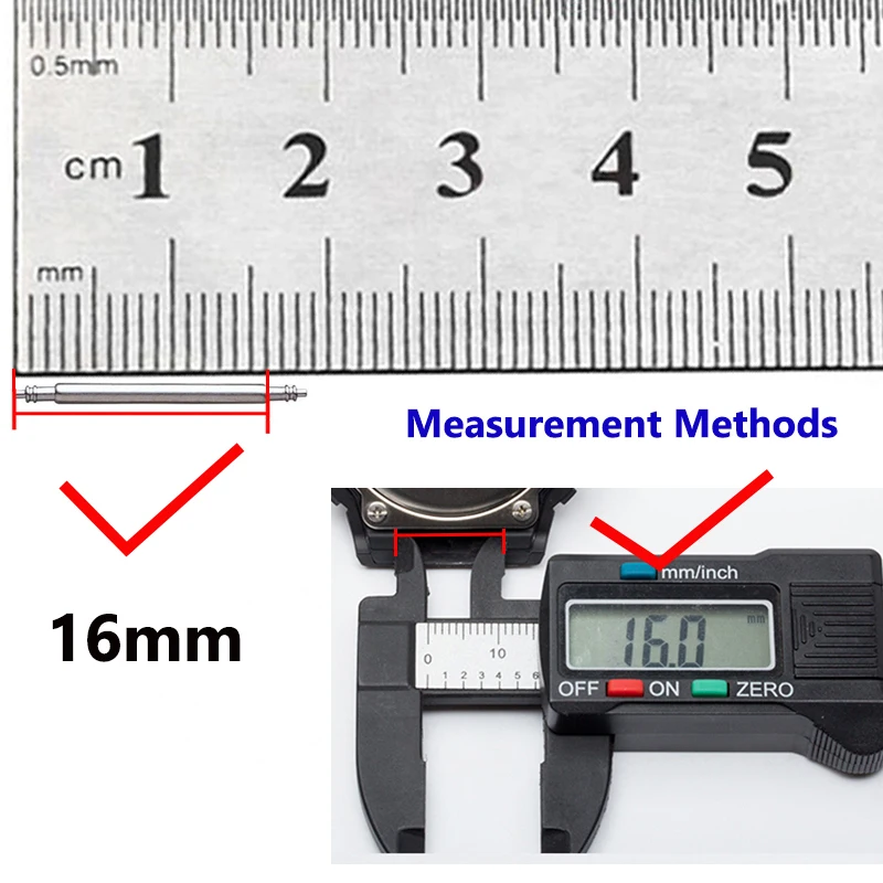 Watch Band Spring Pins Repair Tool for Watch Strap Release Spring Bars Pin 6 7 8 9 10 16 17 18 19 20 21 22 23 24 25 26 28 30mm
