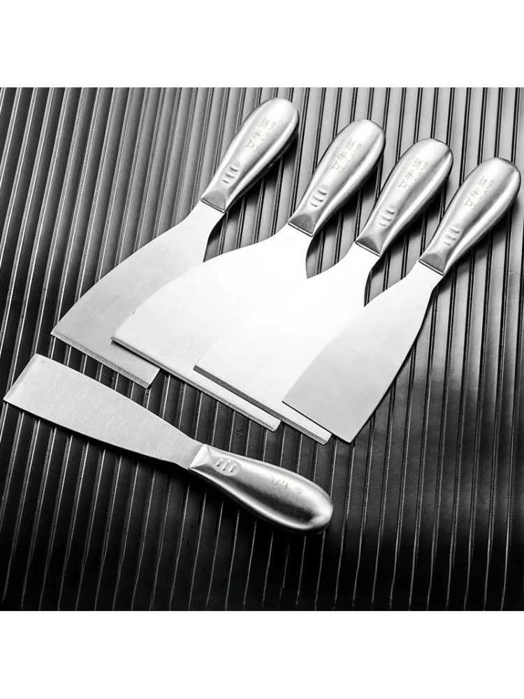 Couteau à mastic épais de 2 à 5 pouces, lot épais de haute dureté, spatule de nettoyage multifonctionnelle intégrée en acier inoxydable
