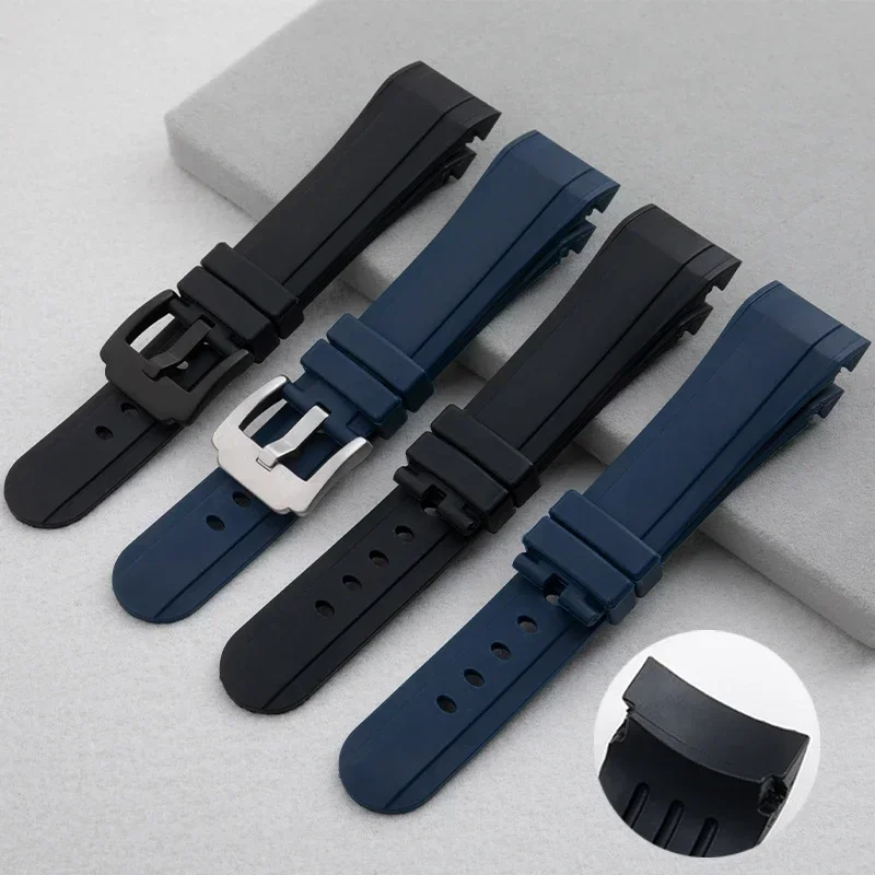 Soft Nature Rubber Watch Band For Graham Strap Racing Timing Series Sports Waterproof Watchband 24mm Pin Buckle Wristband