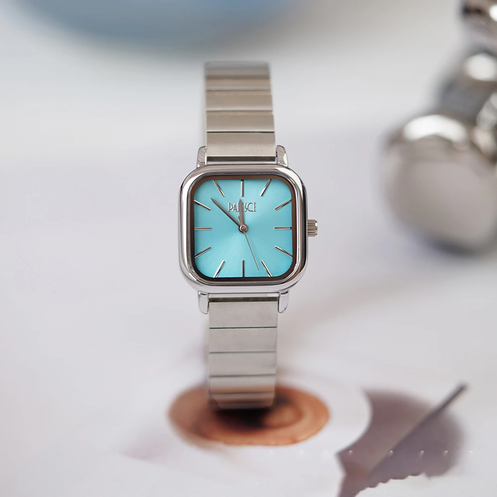 

Модные повседневные женские наручные часы с квадратным циферблатом и ремешком из нержавеющей стали, винтажные изысканные кварцевые женские часы, новые