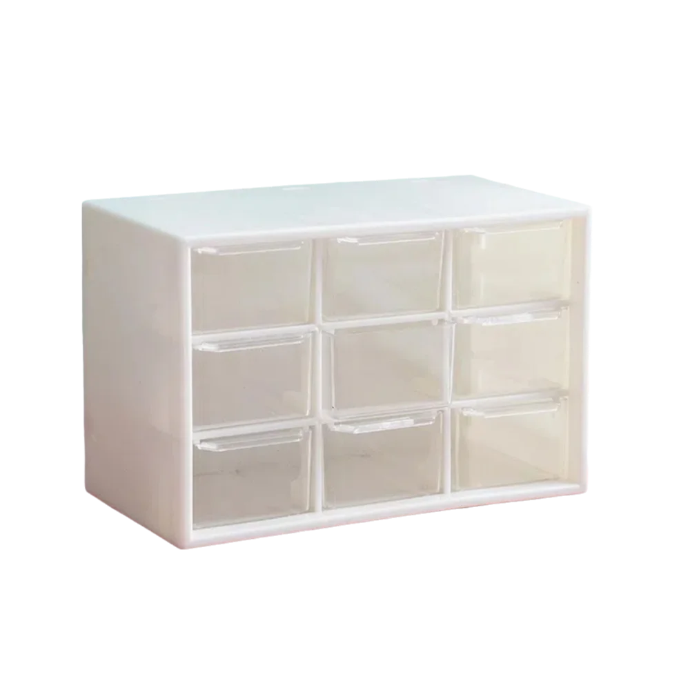 

Пылезащитный настольный органайзер для хранения из ПВХ, 9 секций, прозрачный, для ювелирных изделий и косметики
