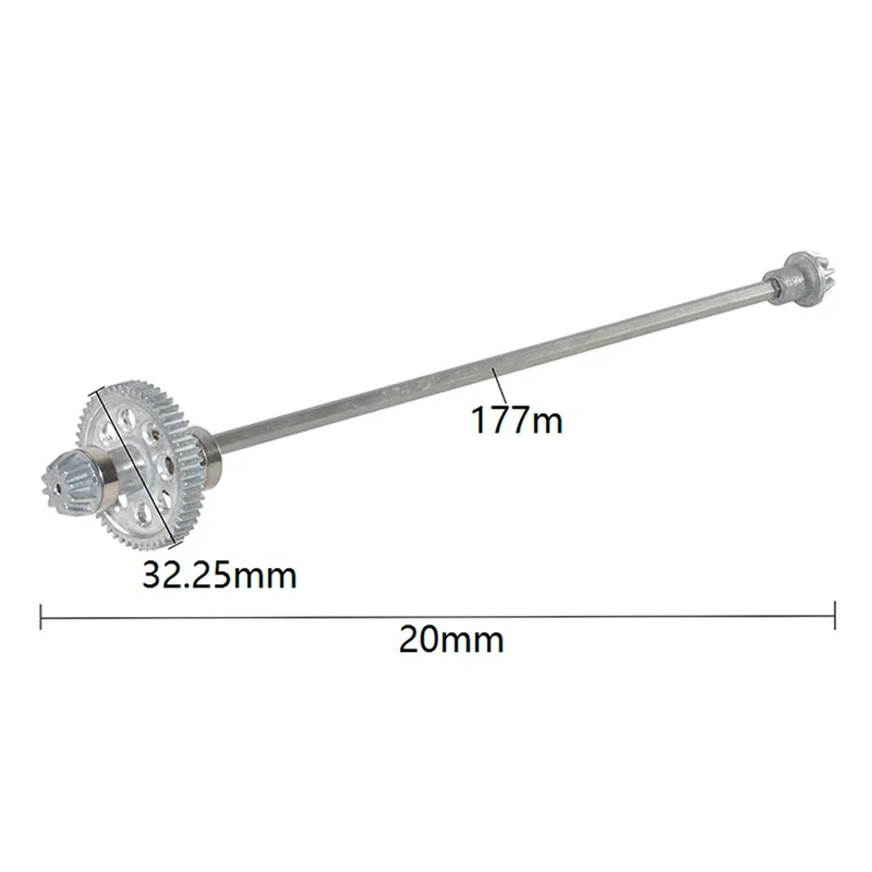 AS96-6Pcs Hosim XLH 9125 RC 자동차 업그레이드 부품 액세서리 용 모든 금속 차동 메인 액시 드라이브 샤프트 기어 세트
