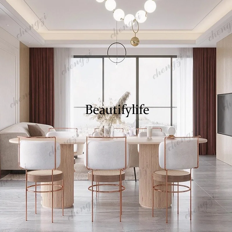 Modern Wood Designer Dining Table Restaurant Conference Makeup Nordic Dining Table Living Room Console Muebles Kitchen Furniture