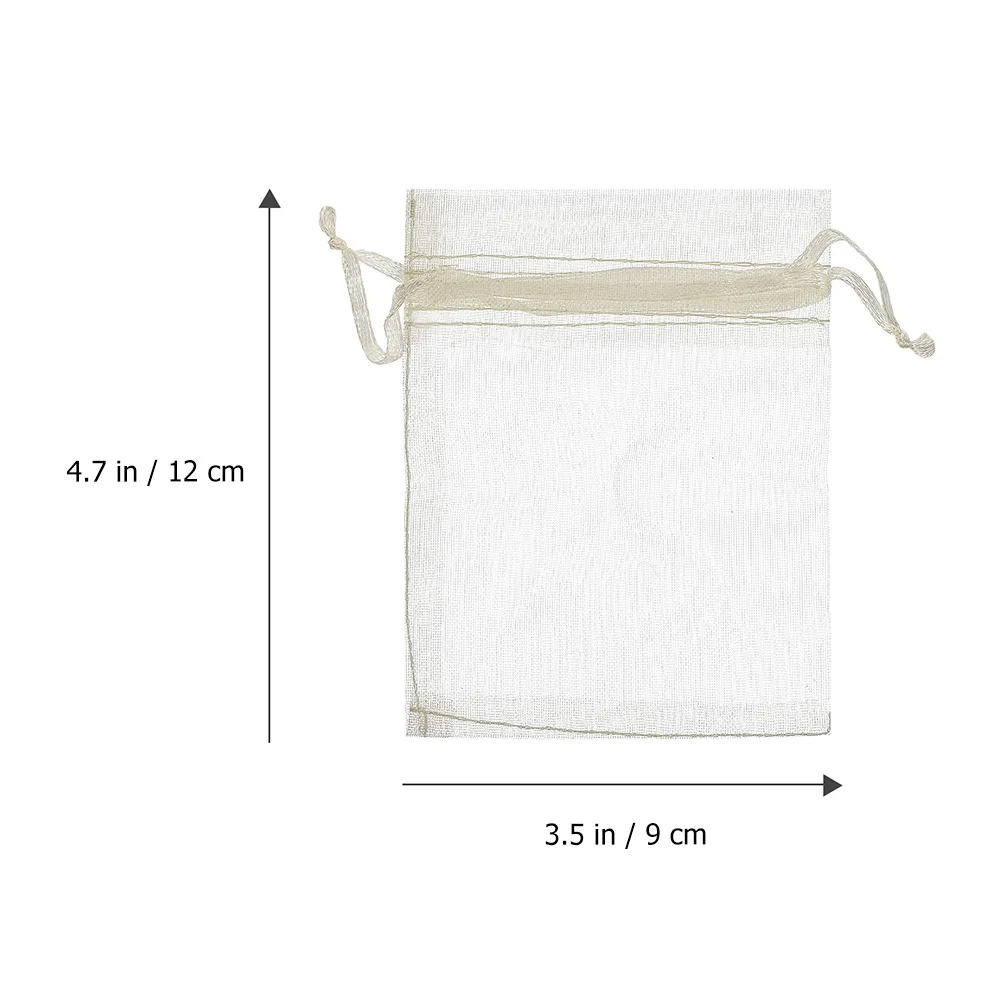100Pcs Small Organza Bags Drawstring Gift Pouches for Jewelry Wedding Party Favors Candy Storage Mesh Bags Women Mini Pouch