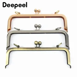 2/5Pcs 20cm Square Smooth Handles Bead Head Purse Frames Metal Kiss Clasp DIY Bags Sewing Brackets Screw Wallet Framework Handle