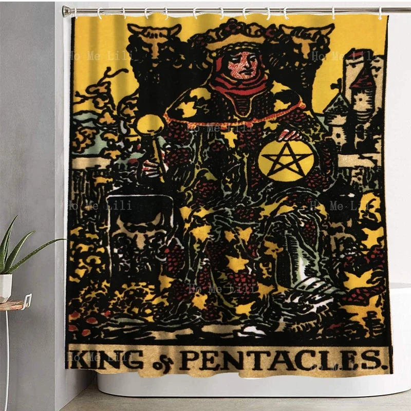 The King Of Five Pointed Star In Tarot Cards Manilla Road Mark Beast Goddesses Oracle Goblin Wisdom Shower Curtain By Ho Me Lili