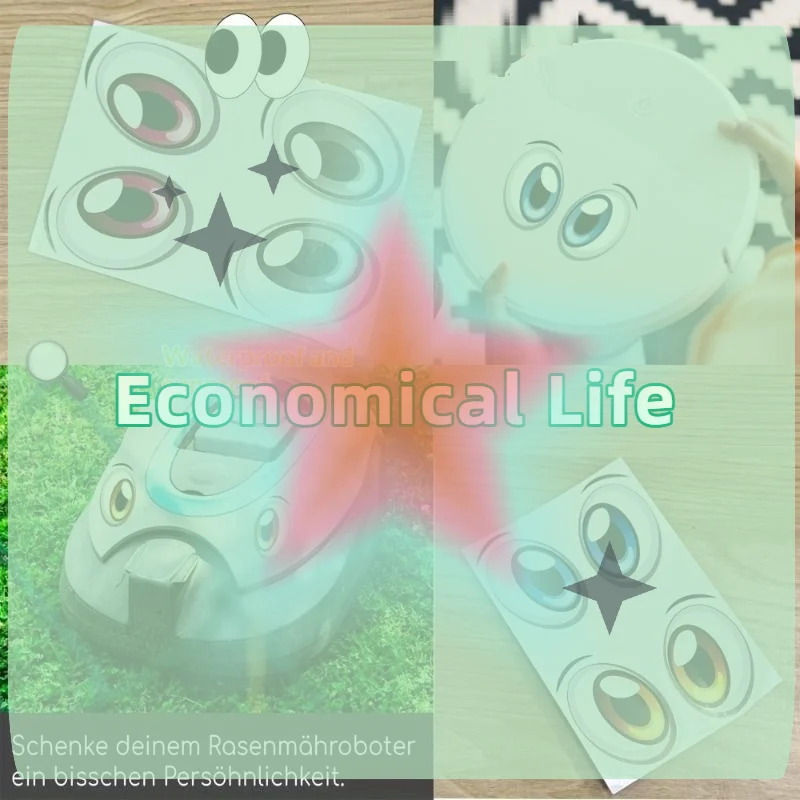 [MOA]1/2 Sheets Robot Eye Stickers Self Adhesive PVC Decals Removable For DIY Robotics Home Decor Crafts[MOA]