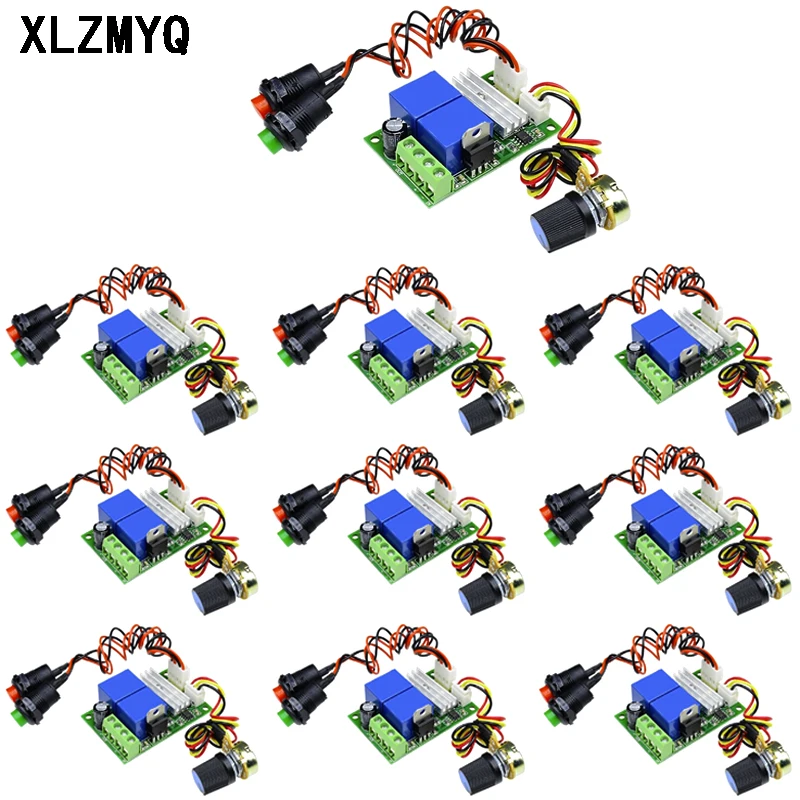 10pcs DC Motor Speed Controller Forward and Reverse Switch Linear DC 6V 12V 24V PWM Adjustable Motor Controller DIY Electronic
