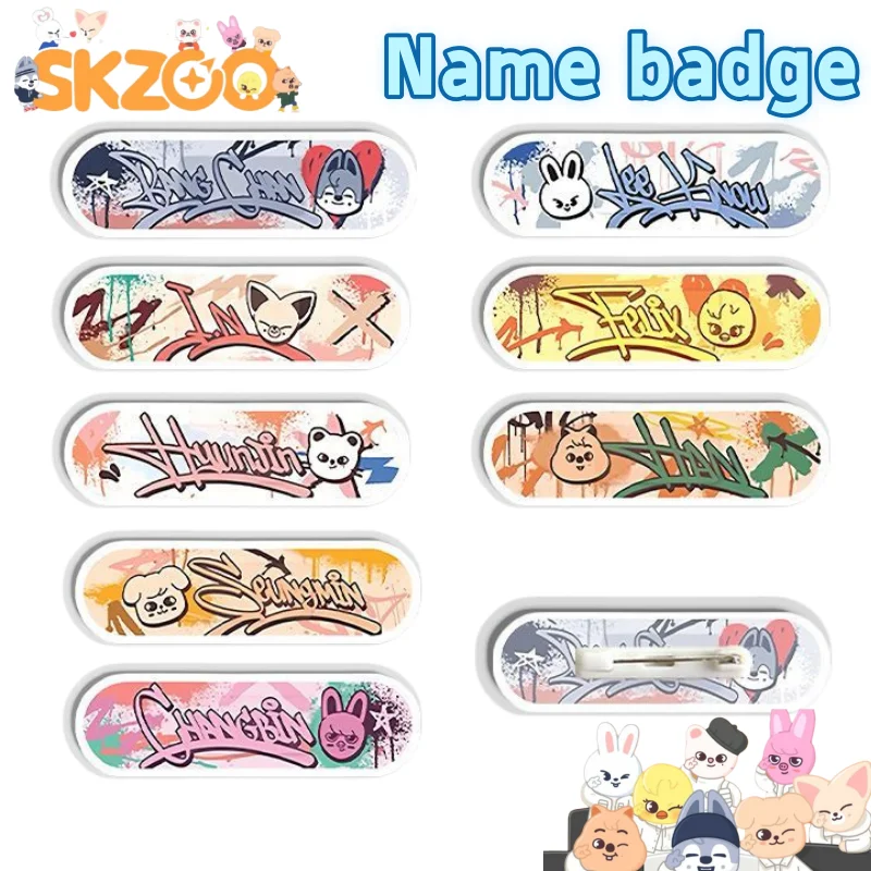 

SKZOO Wolf chan Dwaekki Cute Kawaii Creative Anime Peripheral Badge Pendant High-Appearance Personalized Cartoon Name Sticker