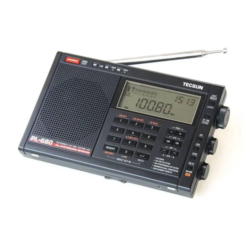 

Tecsun PL680 Portable Digital Radio Receiver Full Band FM MW SW PLL Synthesized Stereo Speaker with Auto Sleep Digital Tuning