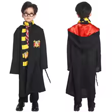 Halloween Magic College cosplay Harry Magic Black Robe costume Hogwarts Kid Boy Harris Cosplay Costume Robe Cape - AliExpress 