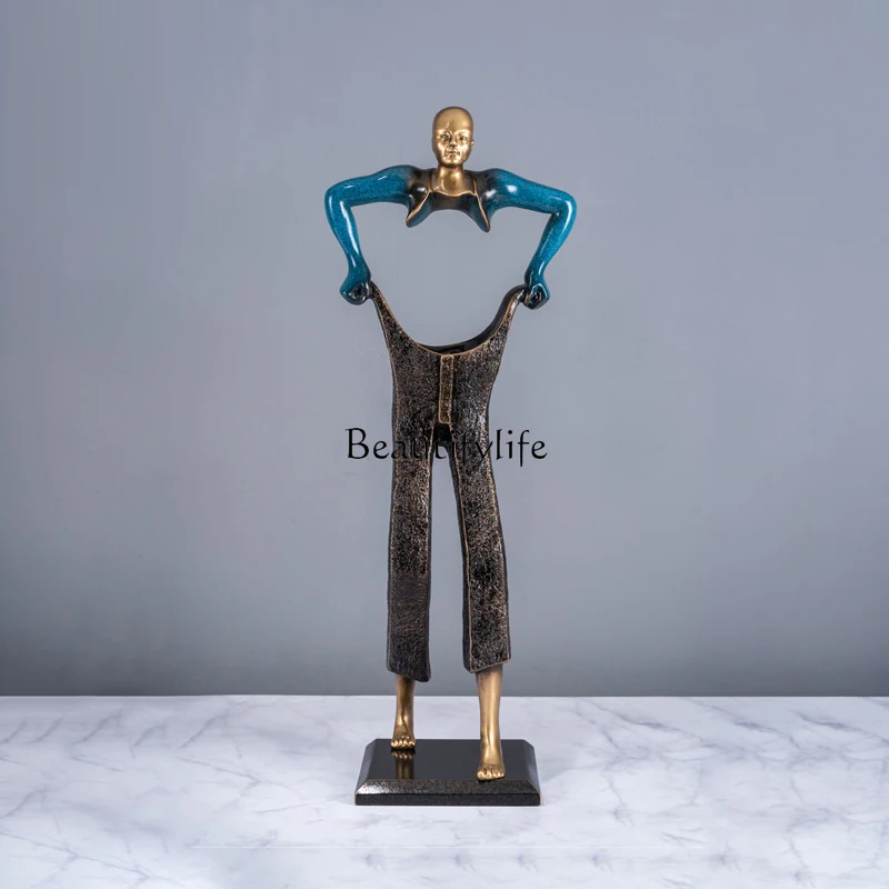 Modern light luxury abstract figure sculpture living room porch cabinet hotel creative simple decoration ornament