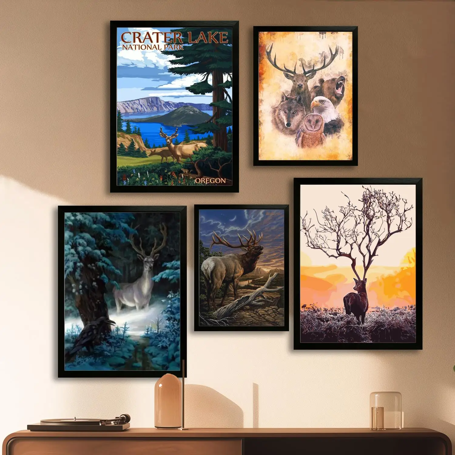 

Холст с изображением оленя, художественный постер, настенная художественная картина, современный семейный декор для спальни, декоративная живопись