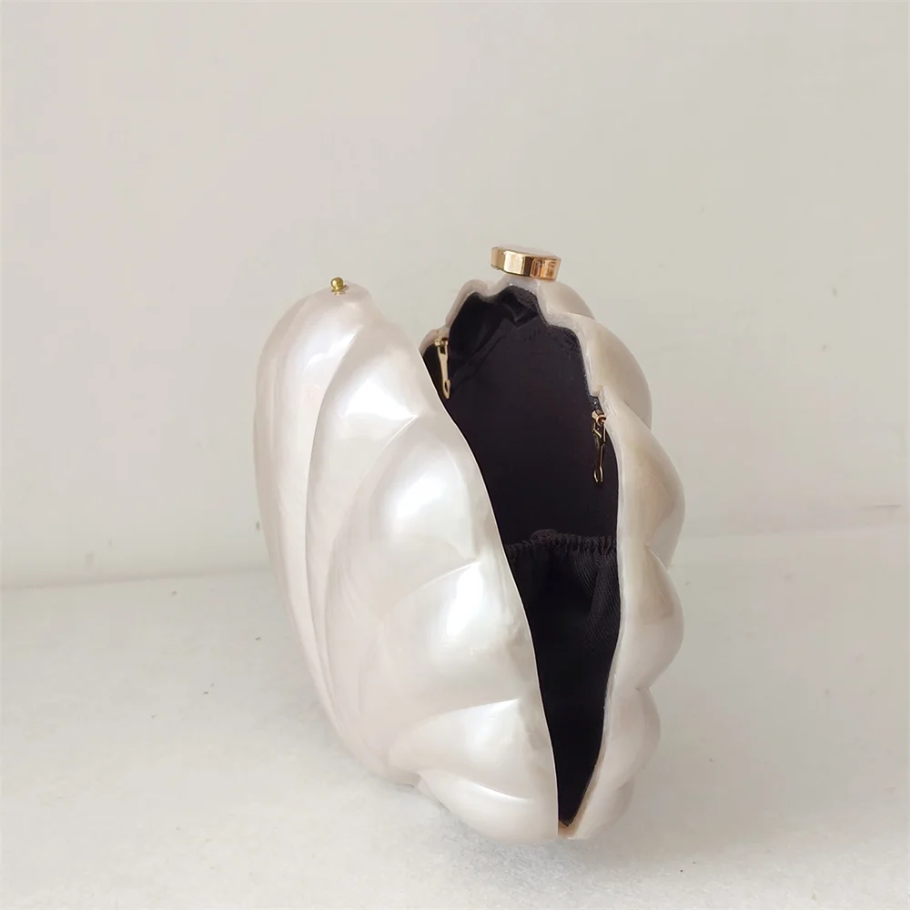 

Женские акриловые клатчи в виде ракушки, женский подарок, вечерняя сумка для выпускного вечера, сумки с камнями, роскошный свадебный клатч, сумка-кошелек