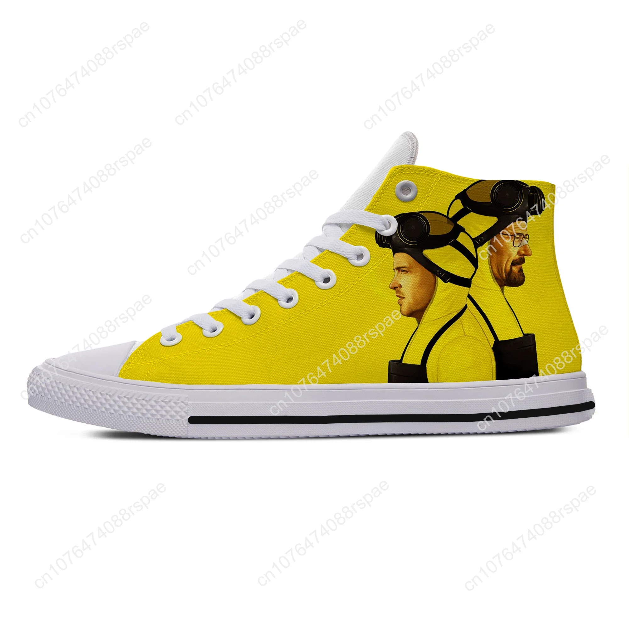 Nie modne męskie buty Breaking Bad Heisenberg Unisex lekkie oddychające tkaninowe buty codzienne codzienne wysokie buty deskorolkowe