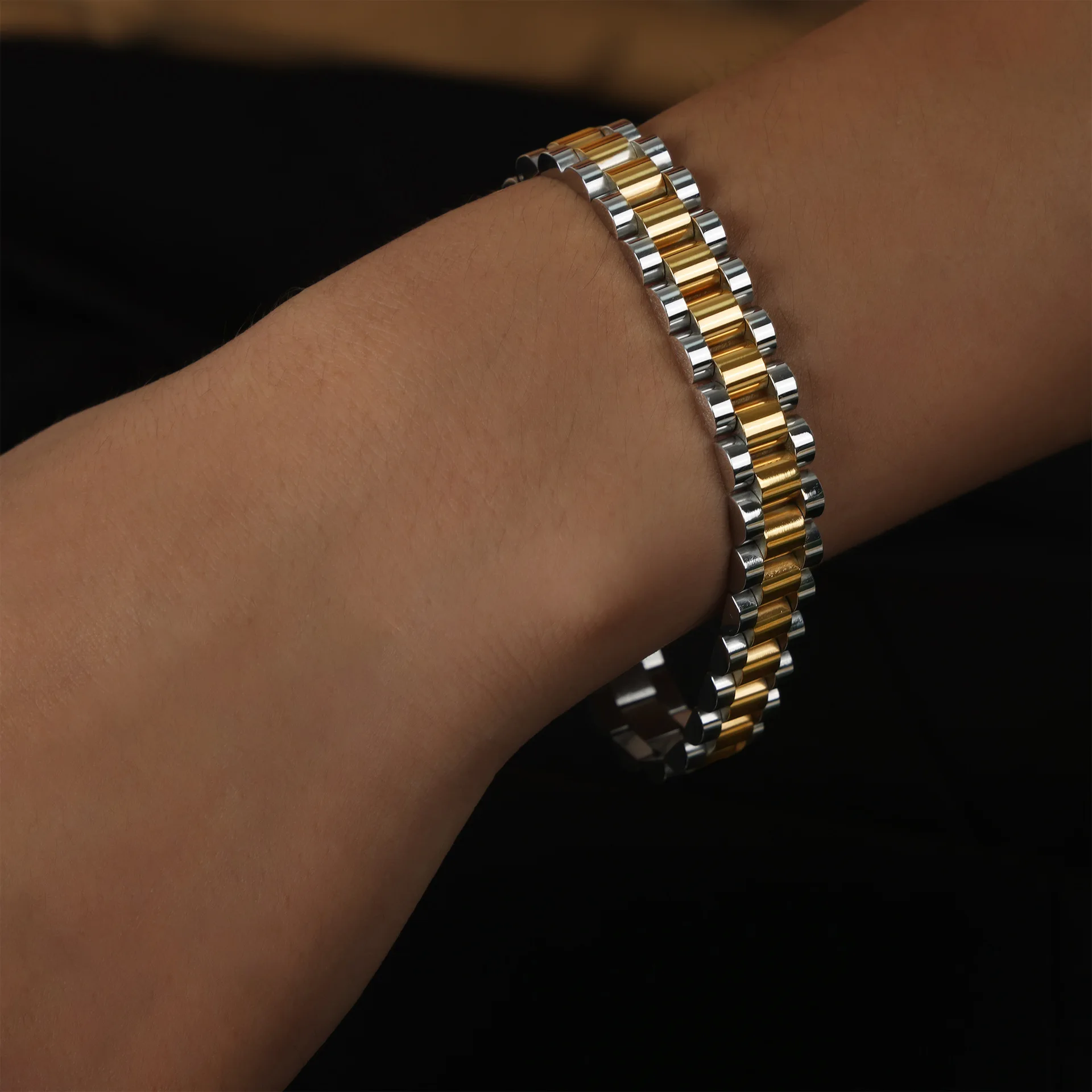 20cm No Rusted Stainless Steel Bracelet For Women Cuban Chain Bangle Band Style Simple High Quality Fine Jewelry Wholesale