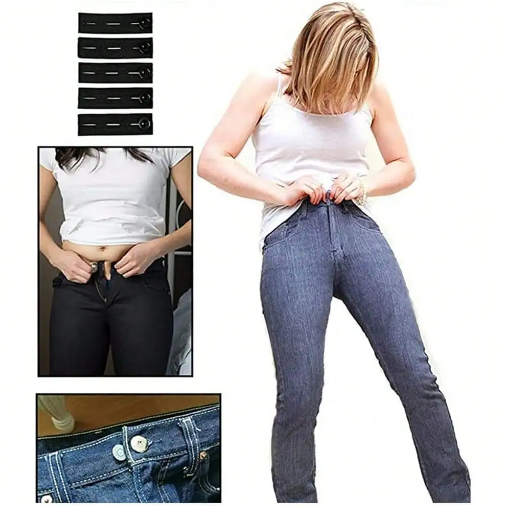 Meet-shop Pants Extension, Waistband Extension Waist-Button Extender Adjustable Maternity Waistband Extender for