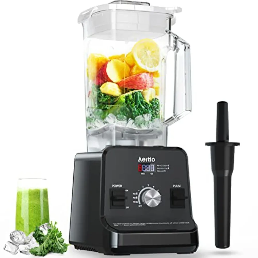 

Professional 1500-Watt Kitchen Blender with 68 Oz Capacity for Ice Crush and Frozen Drinks Black Stainless Steel Design