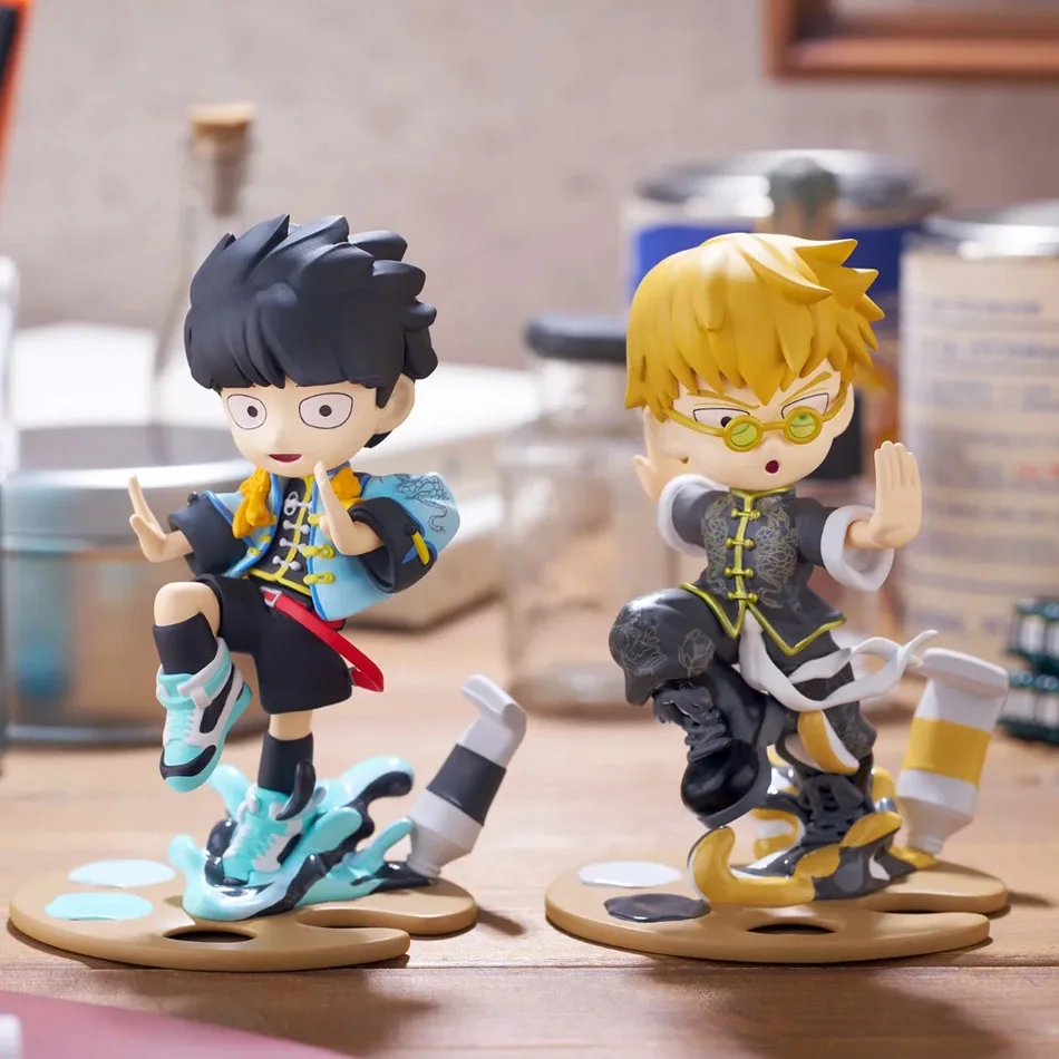 الغوغاء النفسي 100 Reigen Arataka Q طبعة أنيمي الشكل Kawaii يجلس النخيل سلسلة نموذج دمية سطح المكتب حلية تحصيل هدية