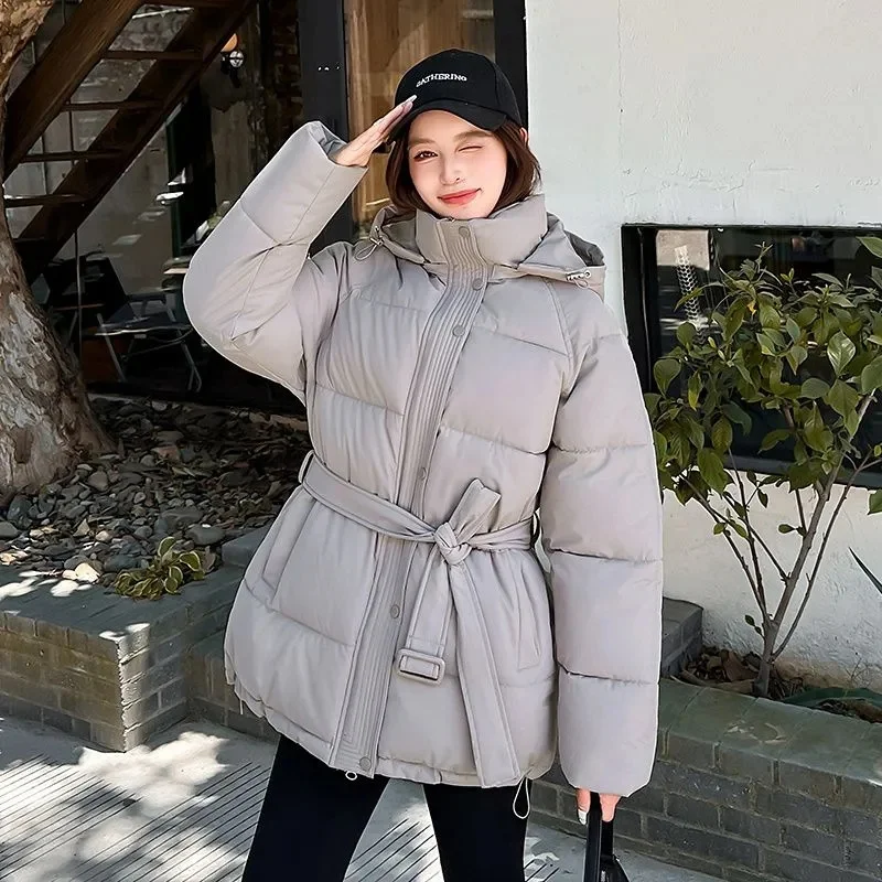 

Winter Parkas New Korean Fashion Long-Sleeved Down Cotton Coat Female Casual Loose Warm Parka Outerwear Overcoat JJ286