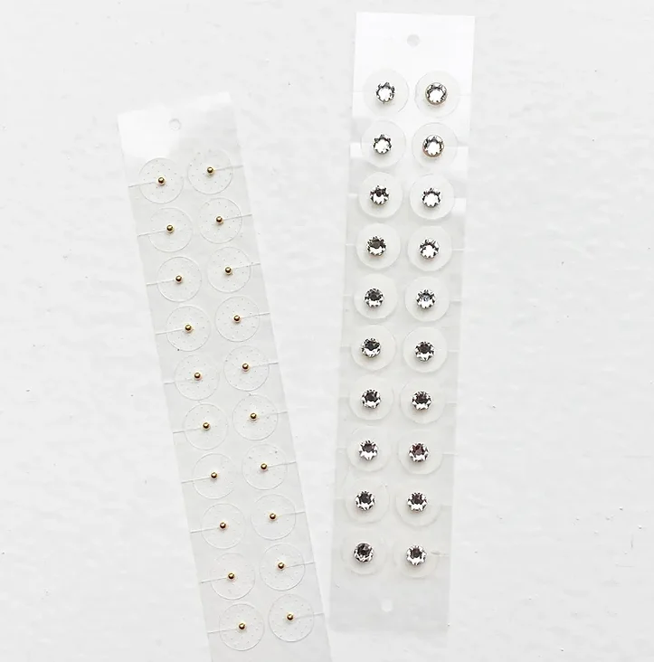 

Clear Crystal Ear Seeds Auricular Point Sticker Ear Acupuncture Point Therapy Earseeds