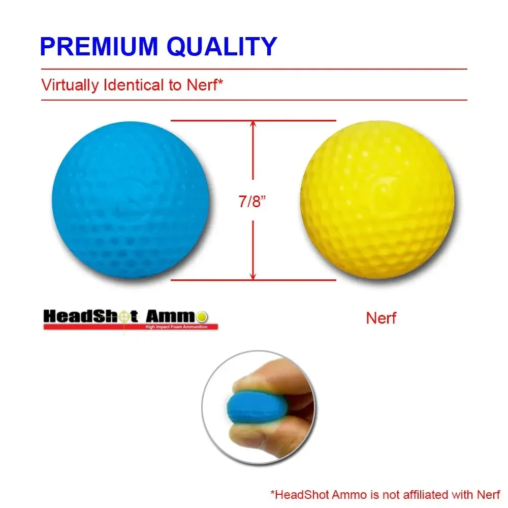 F1 200PCS Premium EVA Ammo for Nerf Rival Series Round Ball Bullets Refill Darts Pack with Portable Storage Bag Waist HookM - view 2