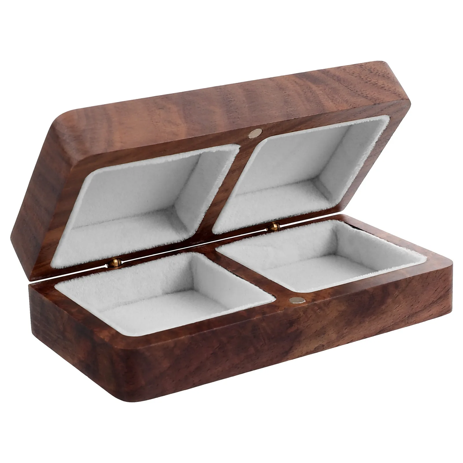 

Wooden Ring Box Simple Color Vintage Box Jewelry Organizer Romantic Gift for Bridal Shower Jewelry Case Wedding Ring Boxes