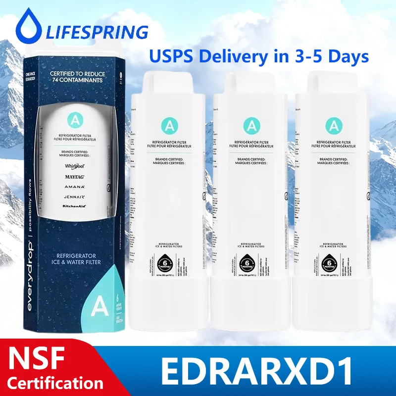 

EDRARXD1 Refrigerator Water Filter Compatible with Whirlpool EDRARXD1B, WRMF3636RZ, WRFF3536SZ, WRMF3636RV WRFF3436RZ WRMF3636RW