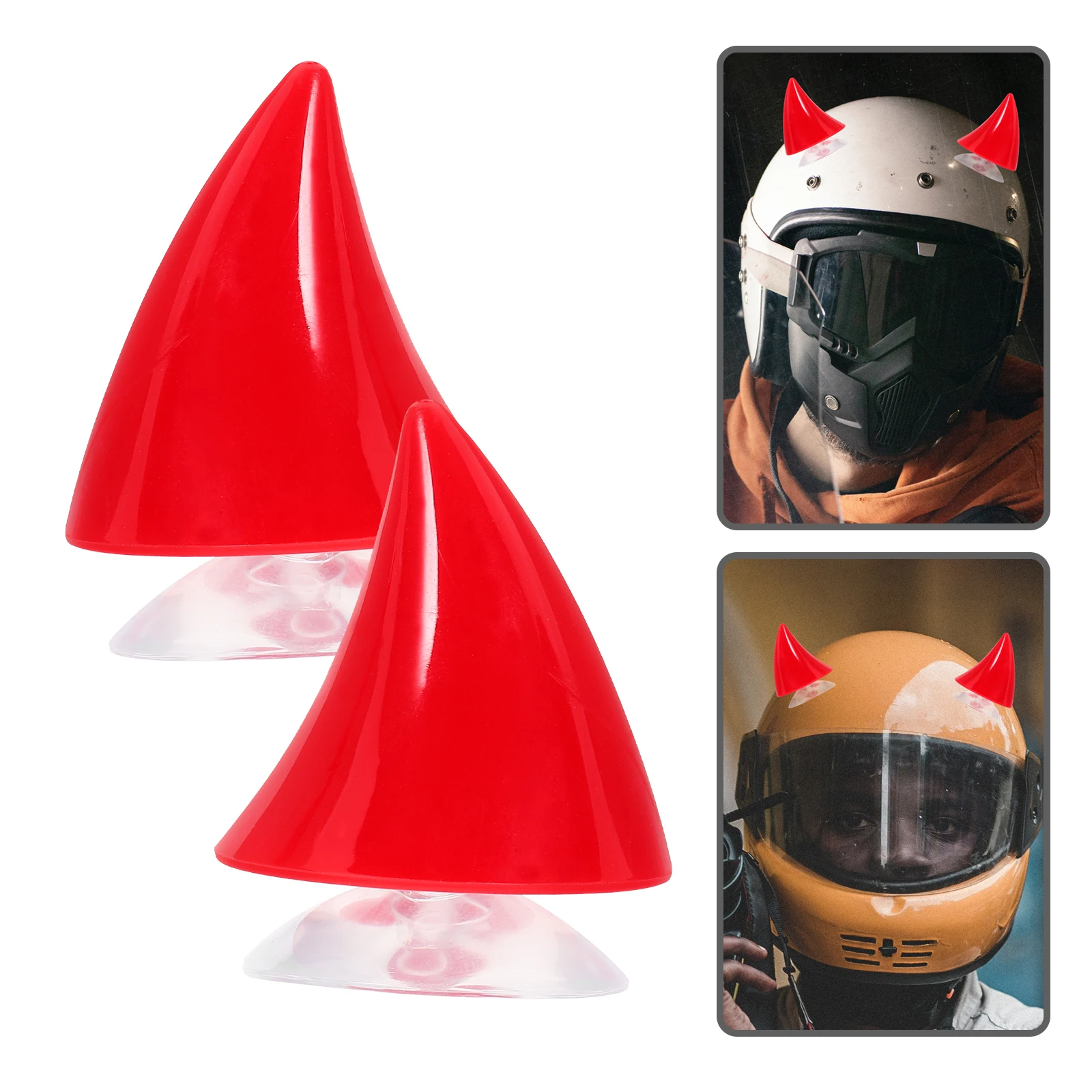 

2Pcs Motorcycle Horn Decorative Demon Style Durable Suction Cup Motorcycle Horn Decoration Accessories