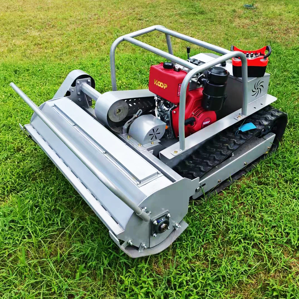 CE EPA Approved All Terrain Robot Lawn Mower Industrial Agriculture Rubber Tracks Remote Control DIY for Grass Cutting