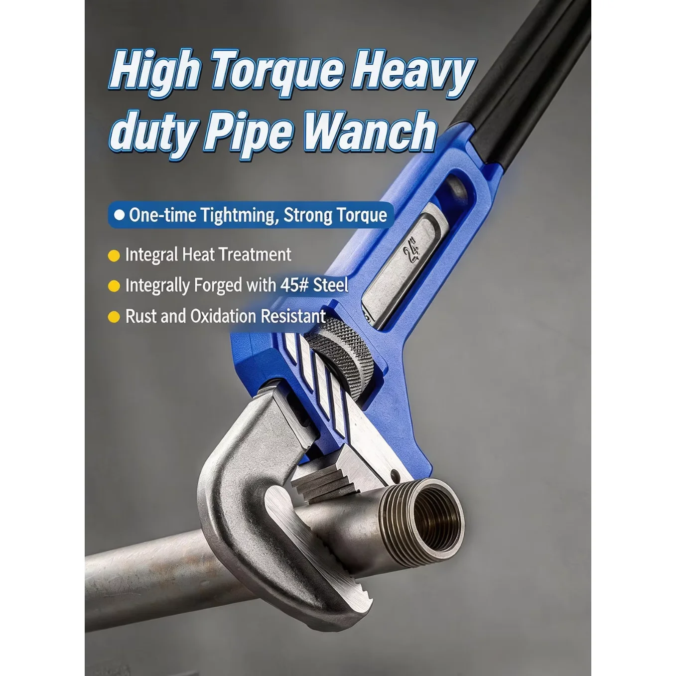 New Heavy Duty Adjustable Pipe Wrench 8 10 12 Inch Forged Steel Straight Spanner Universal Plumbing Tool For Plumber Home Repair