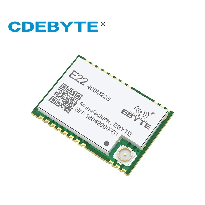 5PCS E22-400M22S SX1268 433MHz Transmitter and Reciever 22dBm IPX Stamp Hole High-Precision TCXO Connector  SPI RF Wireless
