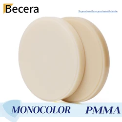 Becera-Bloque de PMMA monocromático para laboratorio Dental, materiales de resina de restauración temporal, grosor 18-25 MM Vita, 16 colores