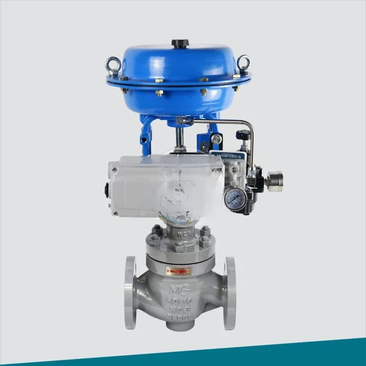 

Pneumatic membrane control valve 4-20MA input and output signal feedback pressure regulation CV3000 flange DN50 carbon steel